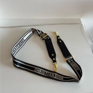 Dior Black Logo Webbing Crossbody Strap